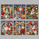 Festliche Weihnachtskarten | 6 Stück | Diamond Painting