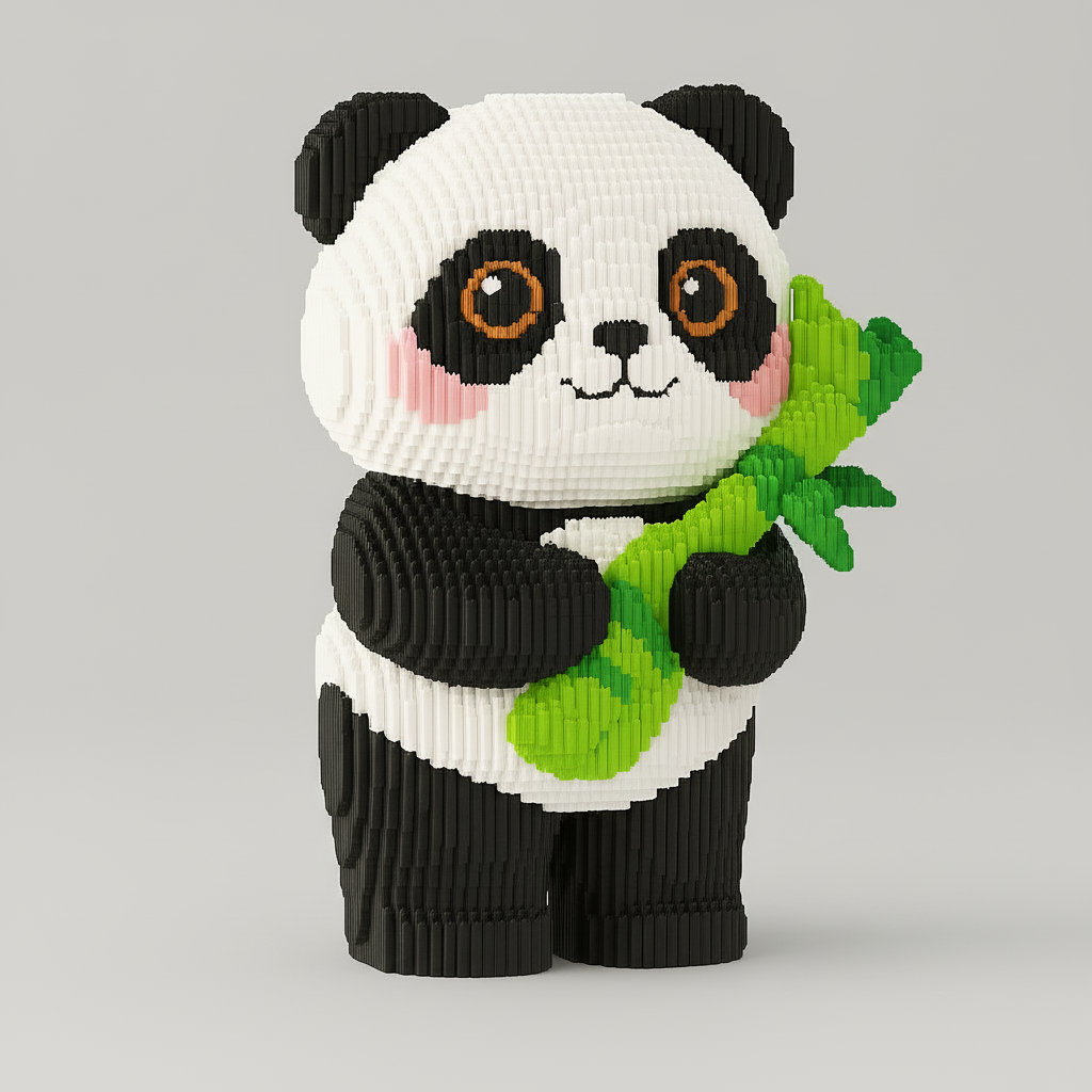 MEGA Panda mit Bambus | Bausteine