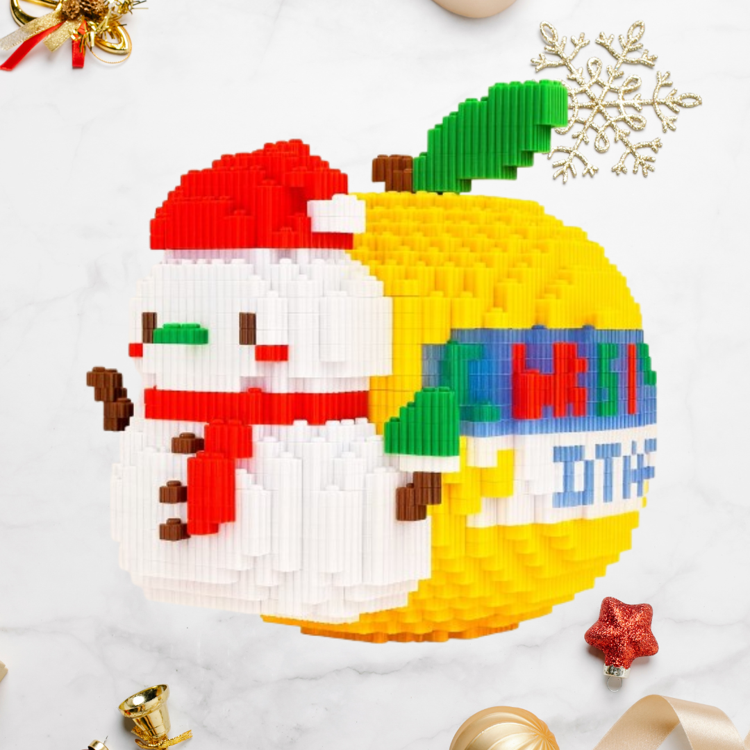 3D Gelber Weihnachtsapfel | Bausteine