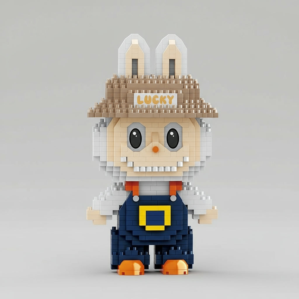 Labubu in Latzhose | Bausteine