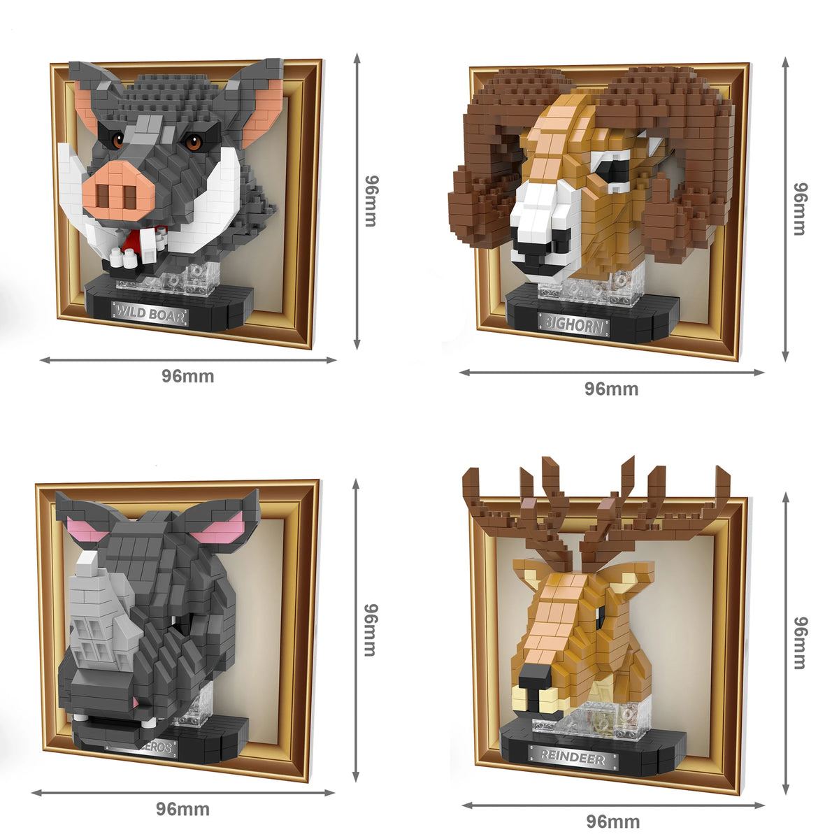 Mini 3D Bild Nashorn | Bausteine