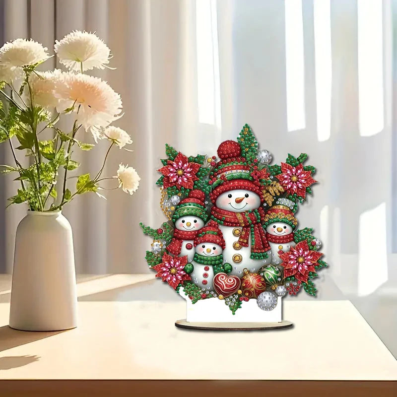 5D Schneemann-Familie | Diamond Painting
