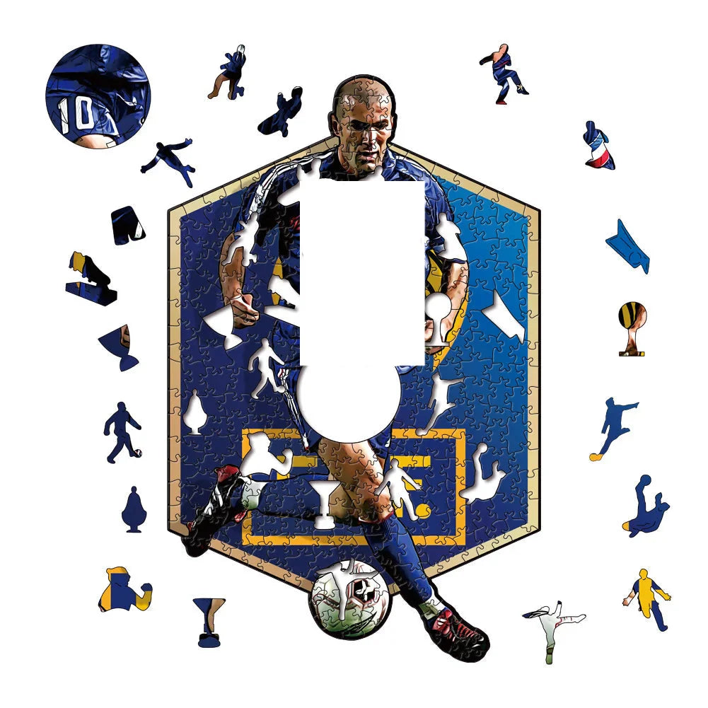 Zinédine Zidane | 2D Holzpuzzle