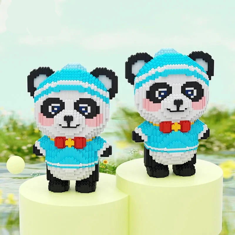 Panda mit Schleife | Bausteine
