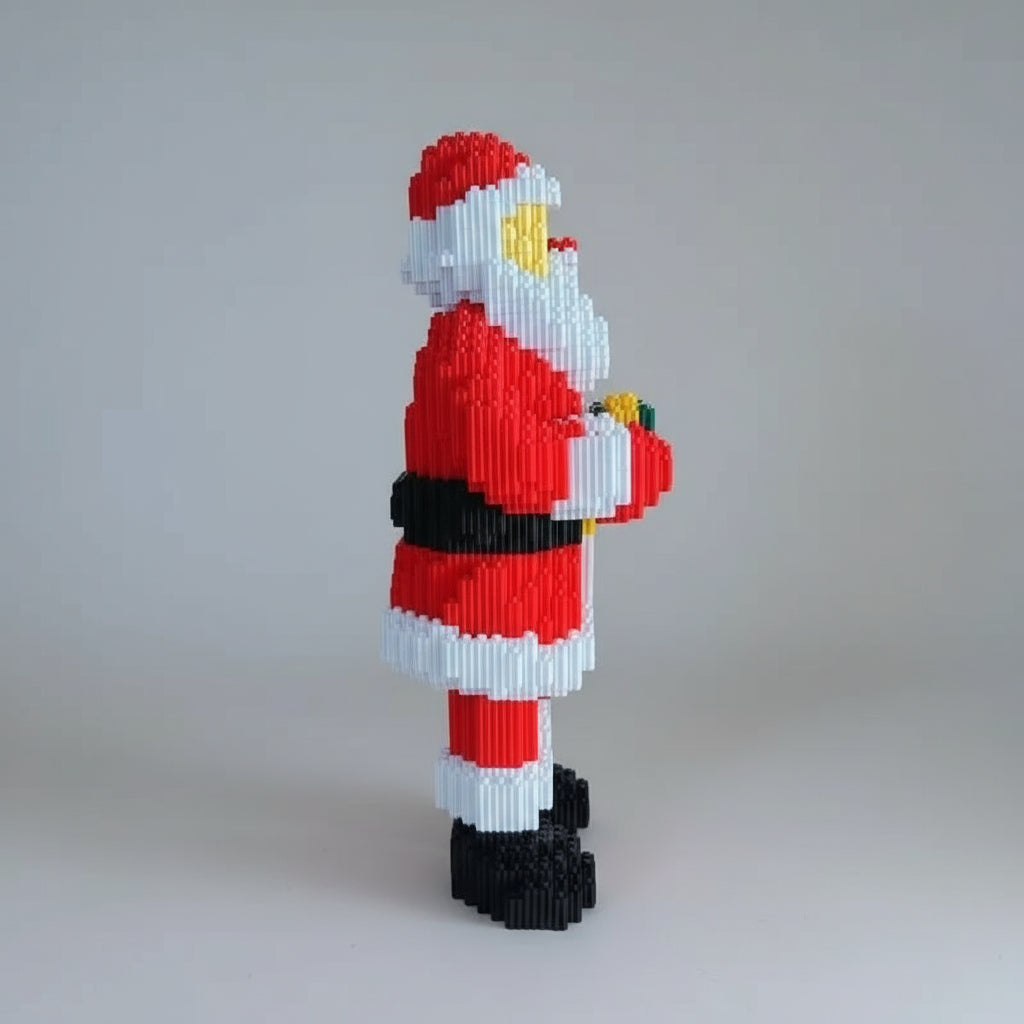 Weihnachtsmann mit Geschenk | Bausteine