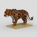 Jagd-Leopard auf Bauplatte | Bausteine