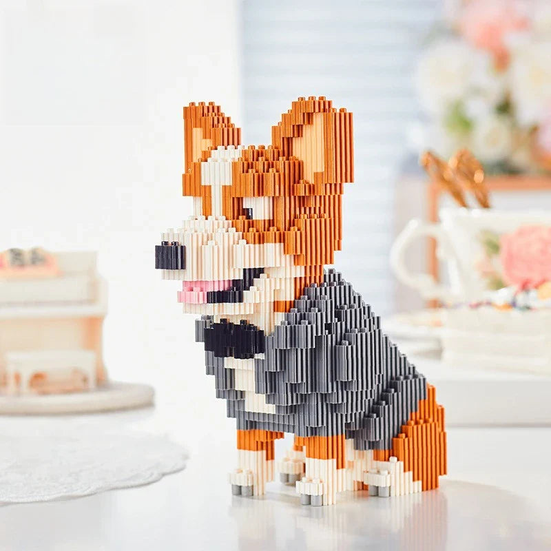 Welsh Corgi im Anzug | Bausteine