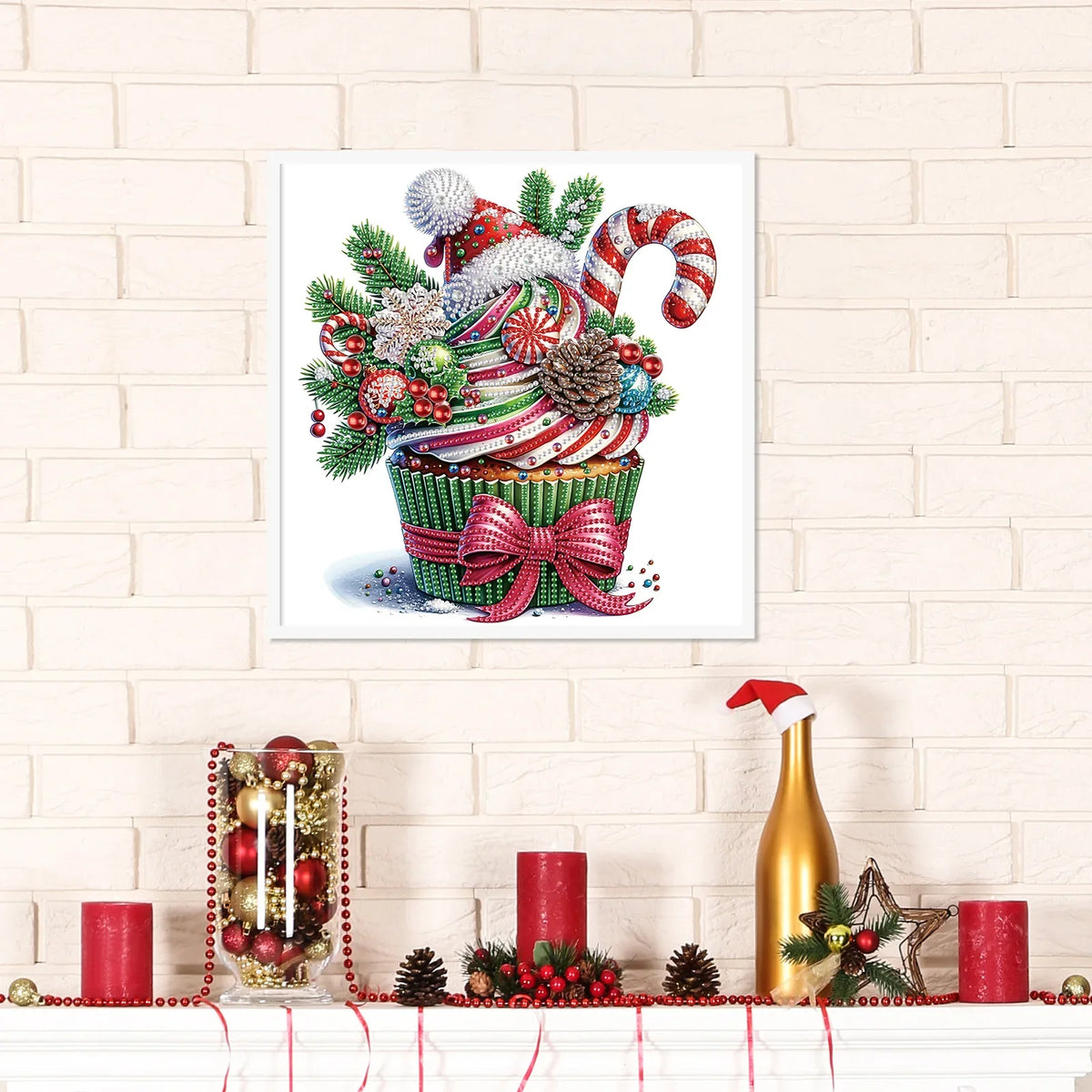 Weihnachts-Cupcake | Diamond Painting
