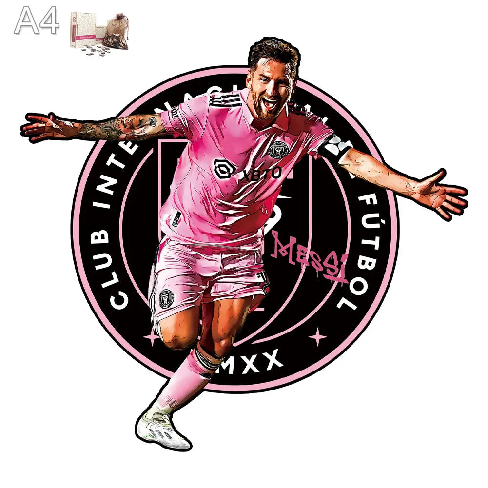 Messi Inter Miami Heimtrikot | 2D Holzpuzzle