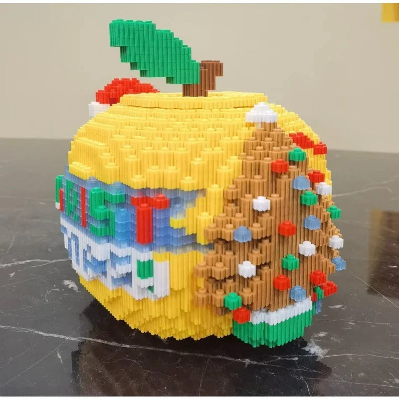 3D Gelber Weihnachtsapfel | Bausteine
