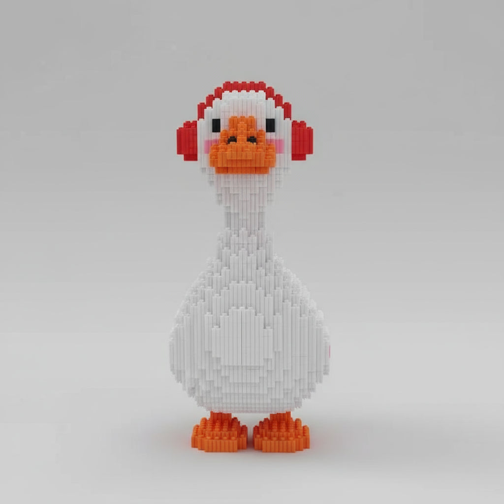 Gans mit Kopfhörer | Bausteine