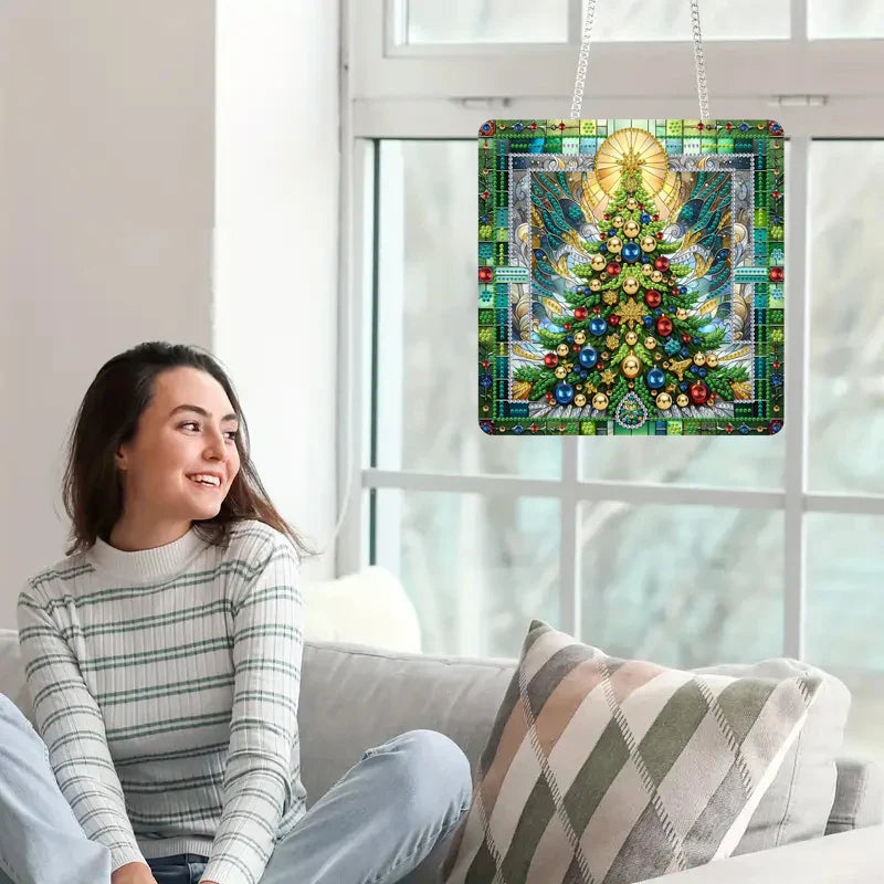 Weihnachtsbaum | Türanhänger | Diamond Painting