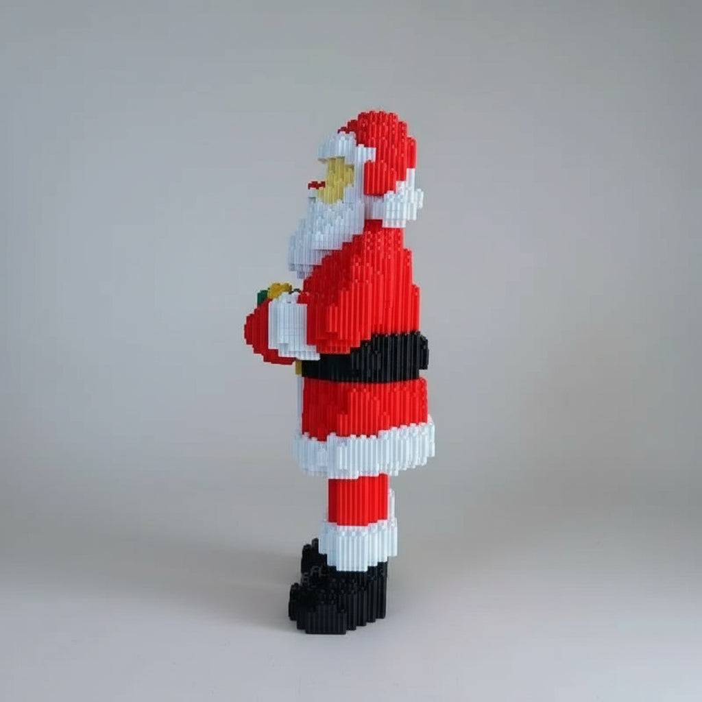 Weihnachtsmann mit Geschenk | Bausteine