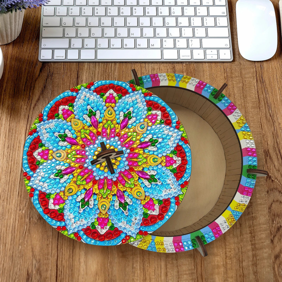 Mandala Holzkiste | Diamond Painting