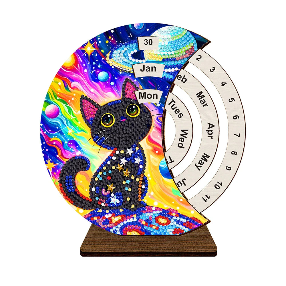 Schwarze Katze  | Kalender | Diamond painting