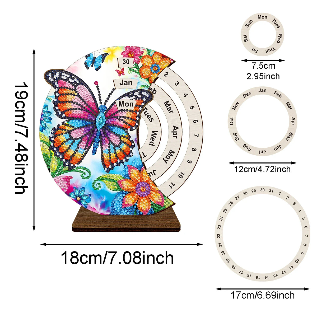 Bunter Schmetterling | Kalender | Diamond painting