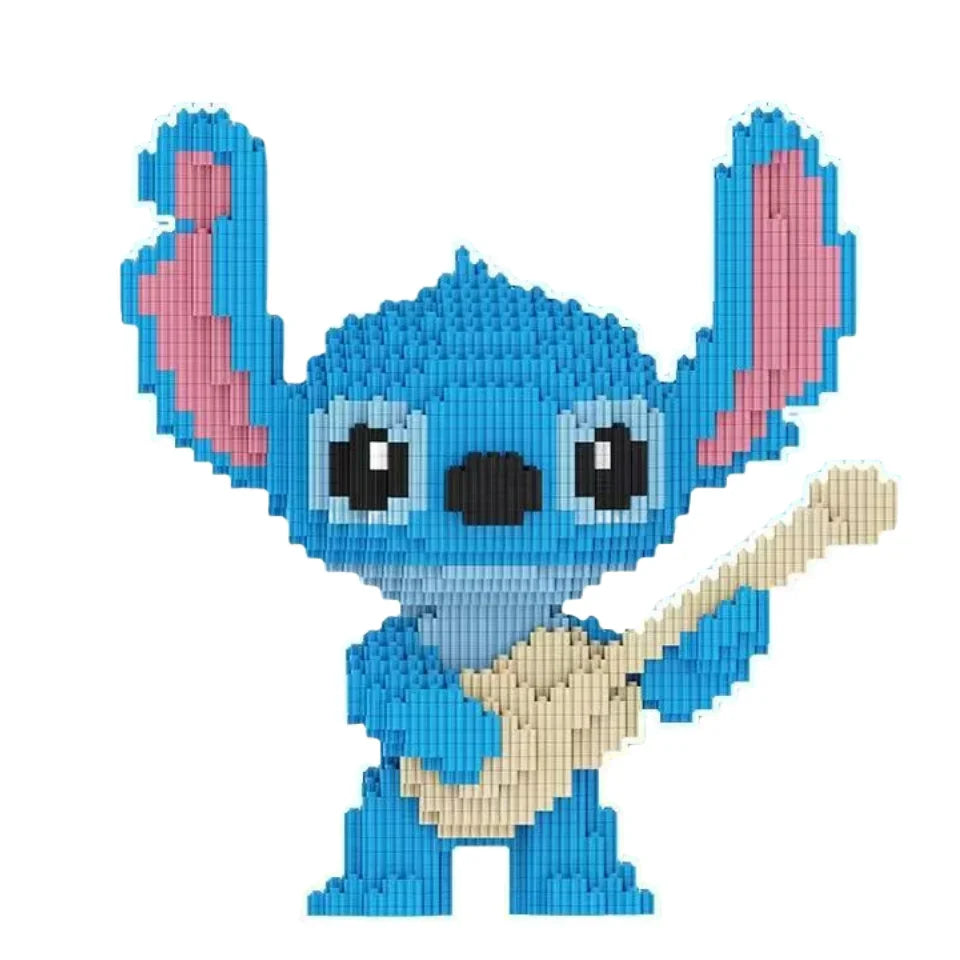 Niedliches blaues Wesen mit Gitarre | Bausteine