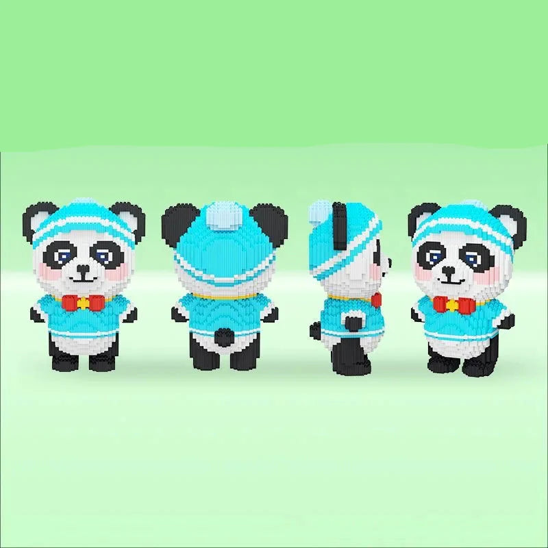 Panda mit Schleife | Bausteine