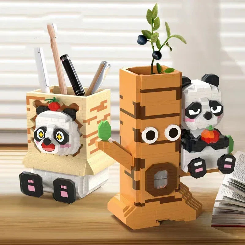 Panda im Baum Stiftehalter  | Bausteine