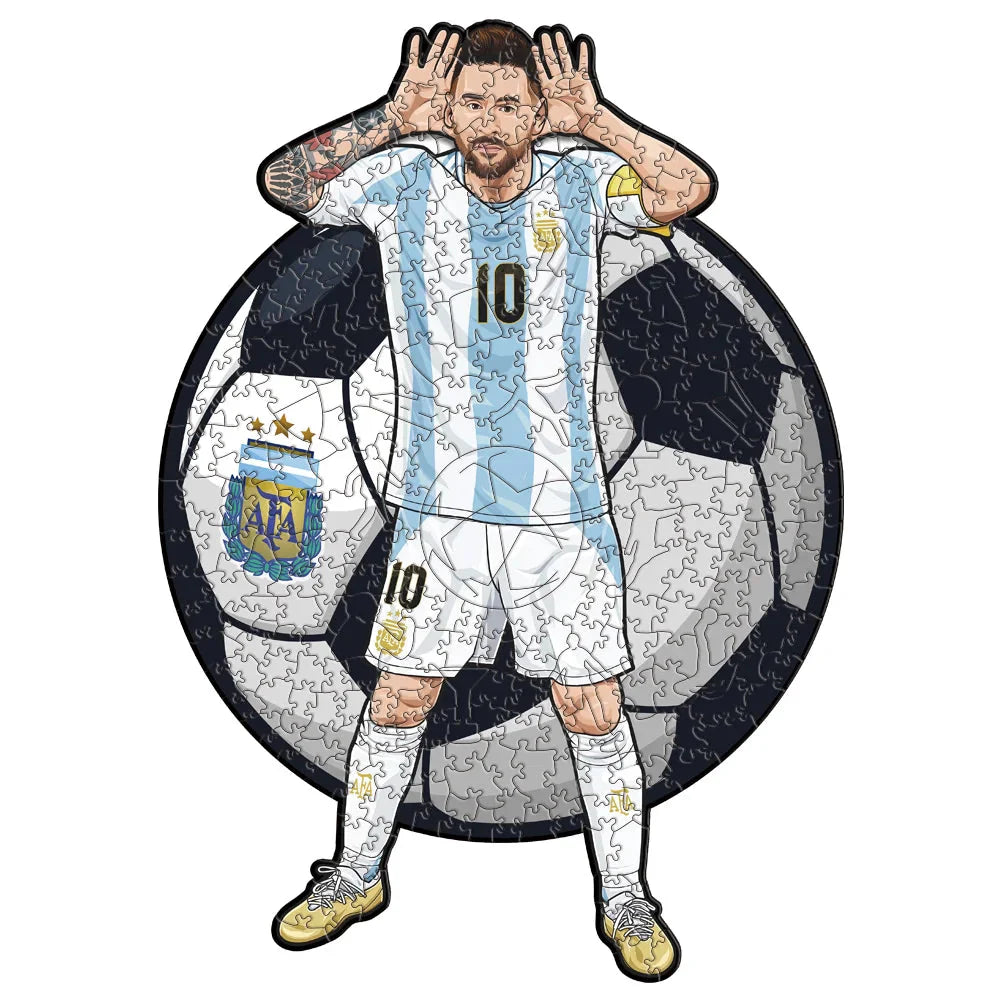 Messi Argentinien – Jubelpose | 2D Holzpuzzle
