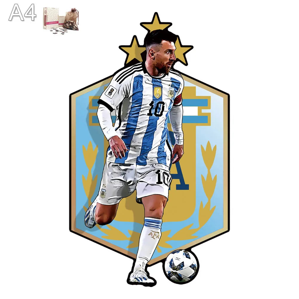 Messi Argentinien Logo | 2D Holzpuzzle