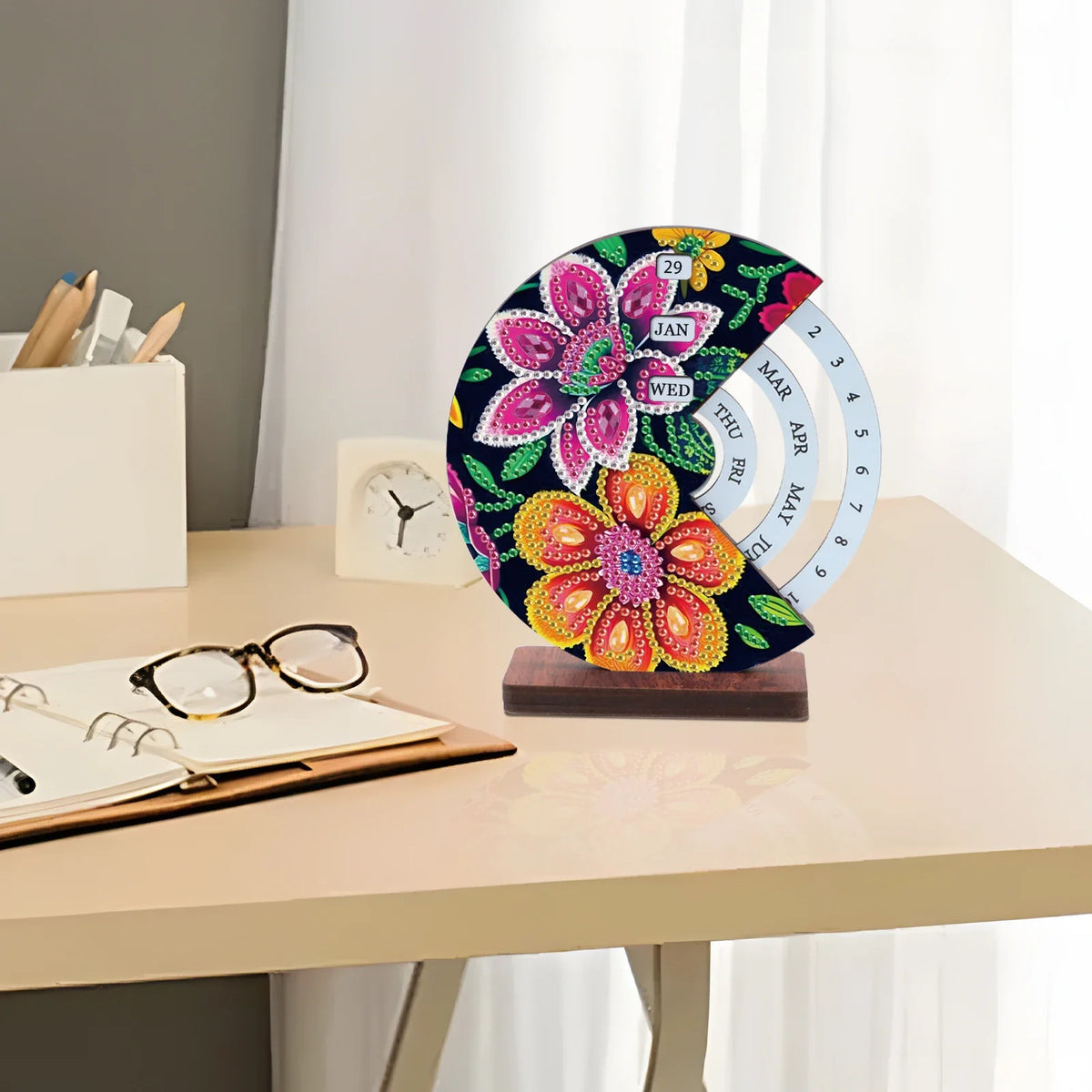 Rosa & orange Blume | Kalender | Diamond painting