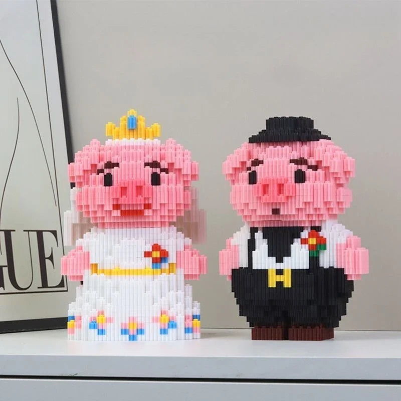 Verliebte Schweinchen | Bausteine