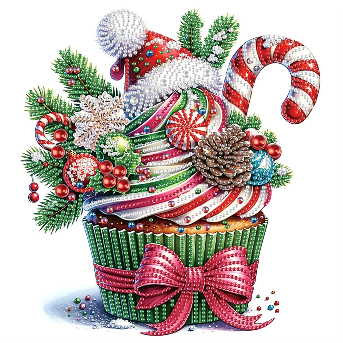 Weihnachts-Cupcake | Diamond Painting