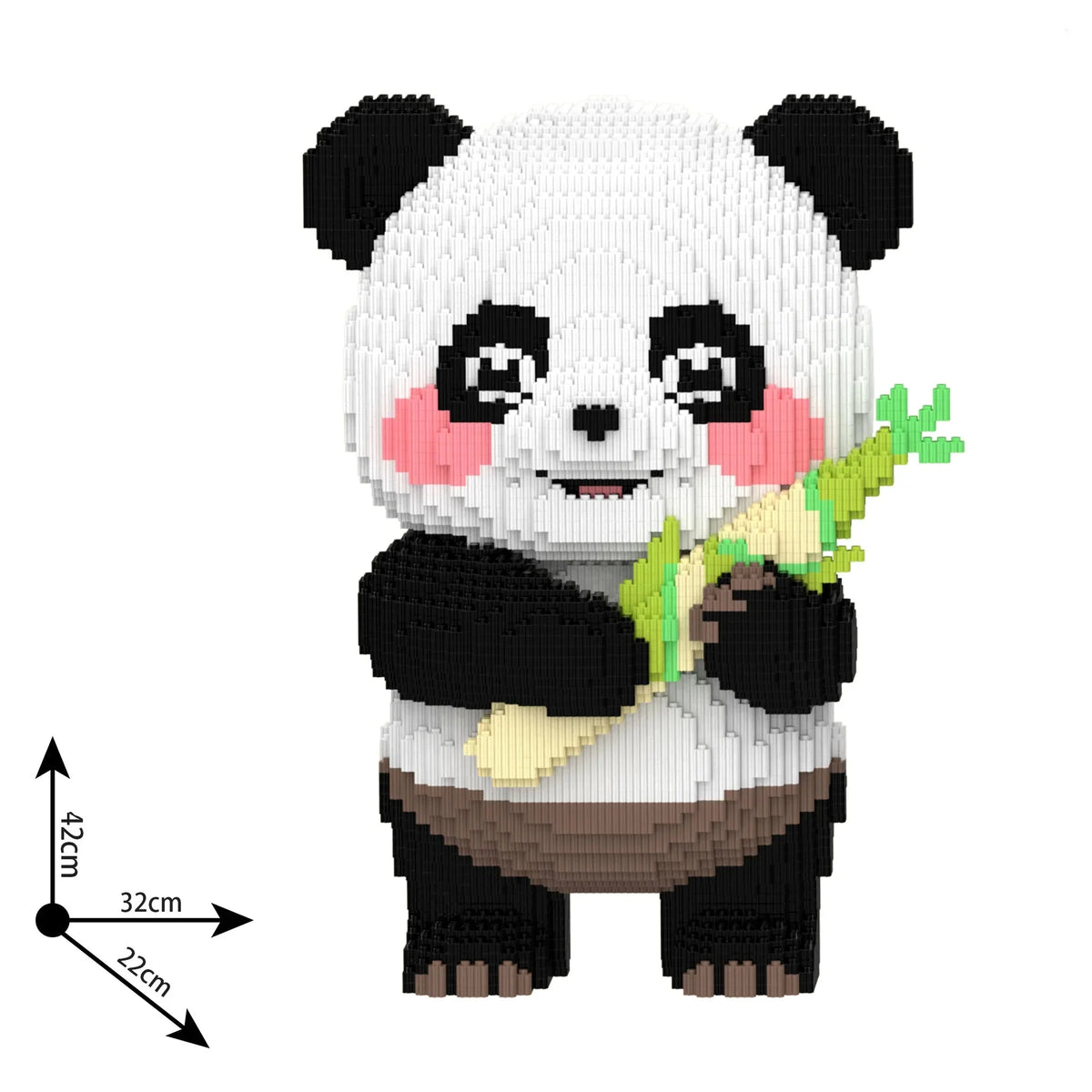 Panda mit Bambus | Bausteine