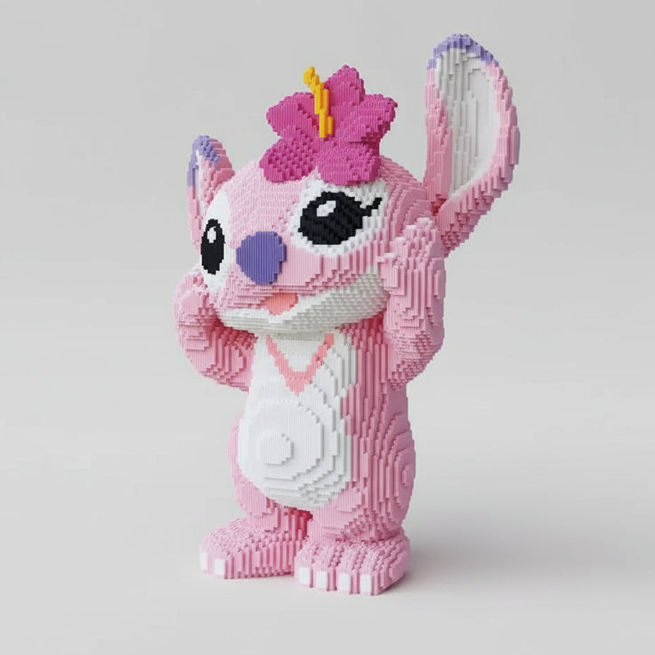 Mega Rosa Wesen mit Blume | Bausteine