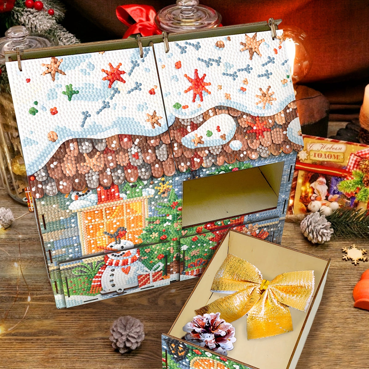 Haus mit Schubladen | Bausatz | Diamond Painting