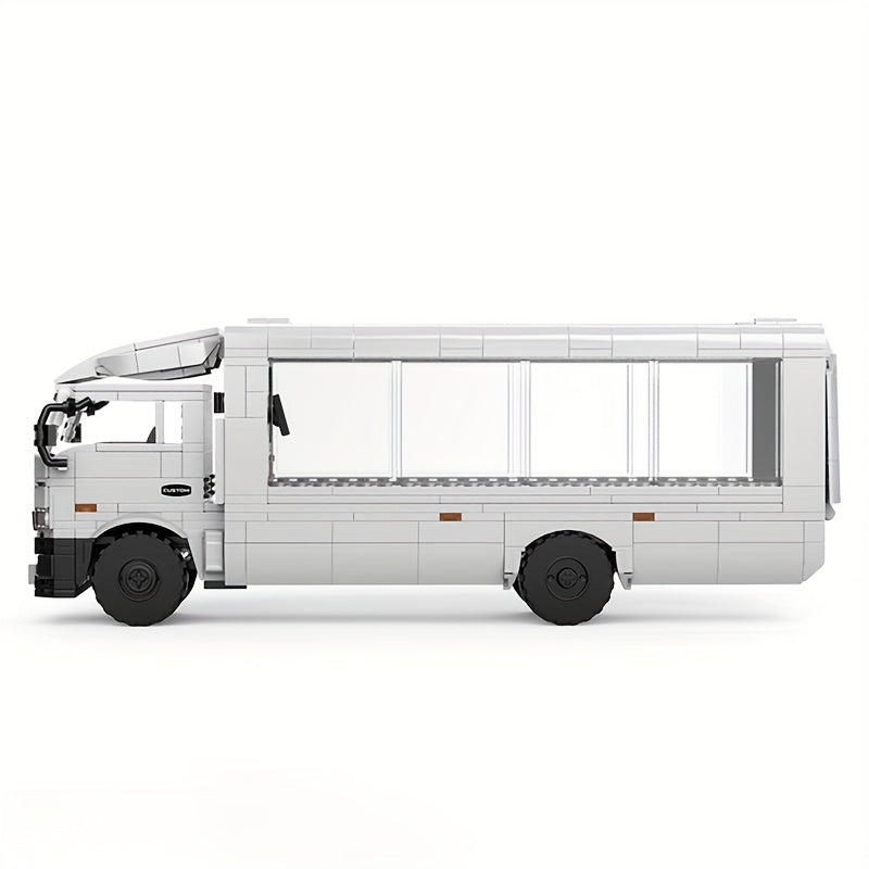 Weißer Container-LKW | Bausteine