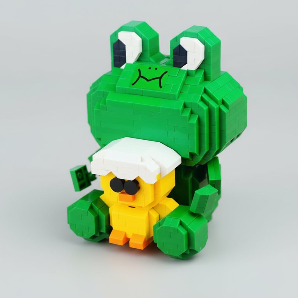 Frosch mit Küken  | Bausteine