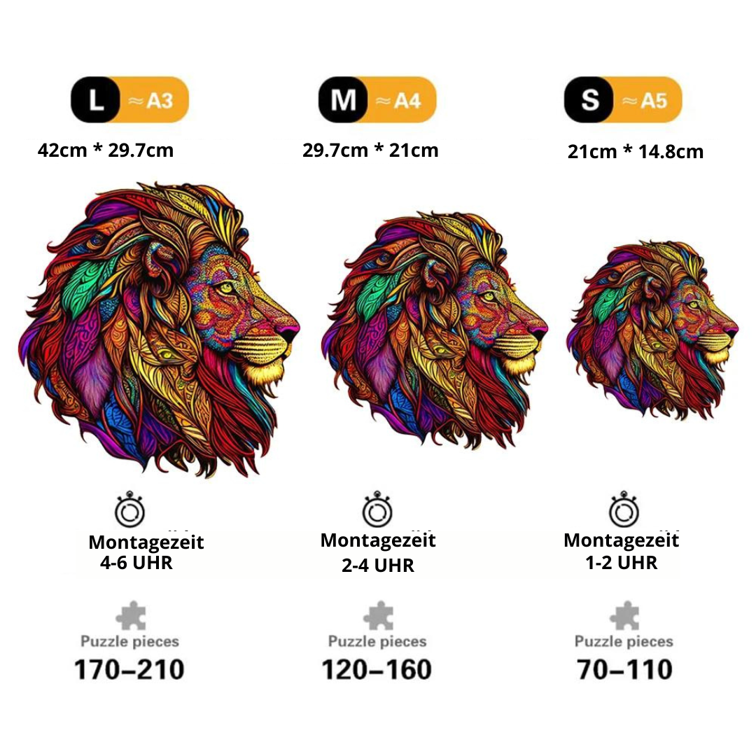 Löwe | 2D Holzpuzzle
