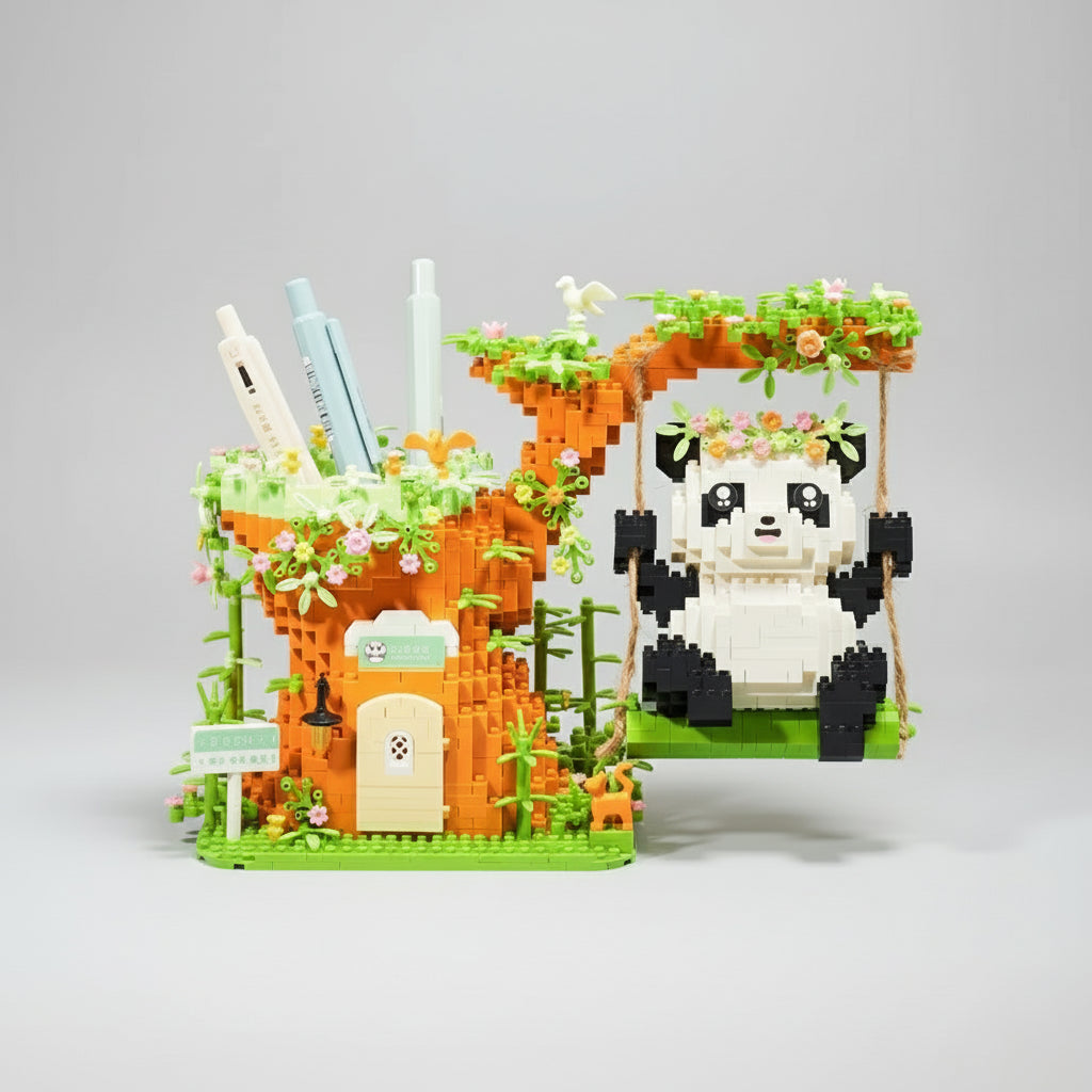 Panda-Federmäppchen  | Bausteine