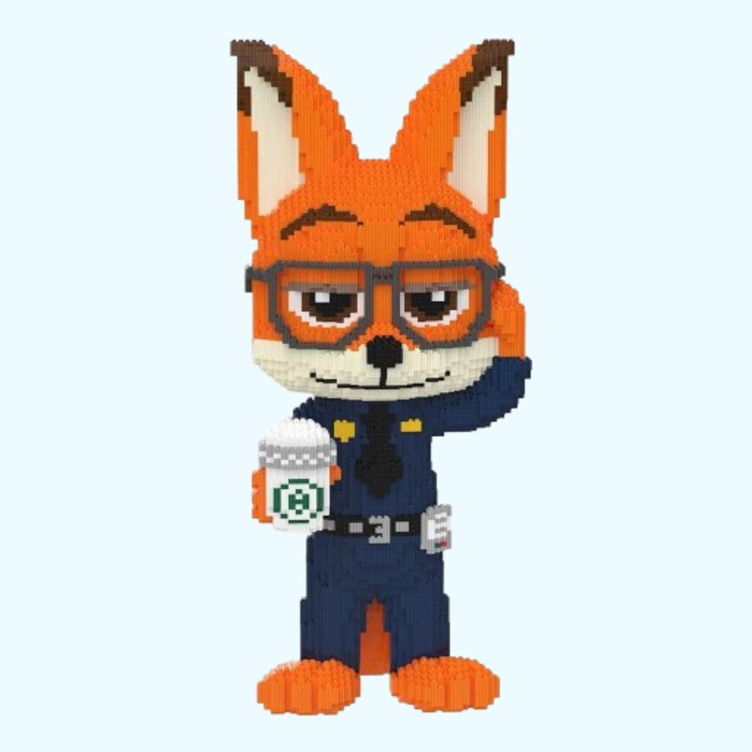 Fuchs mit Brille | Bausteine