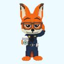 Fuchs mit Brille | Bausteine