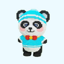 Panda mit Schleife | Bausteine