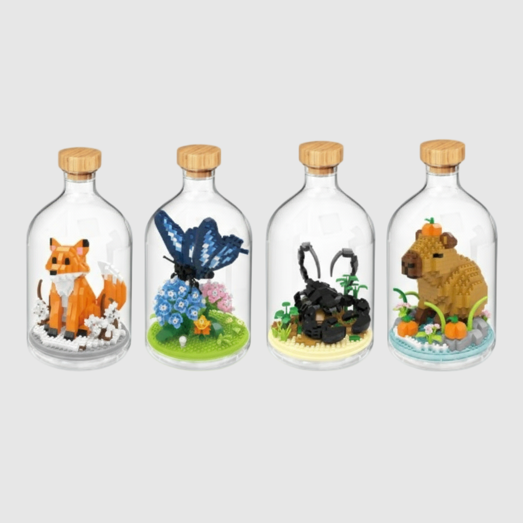 Tier in Flasche | Bausteine
