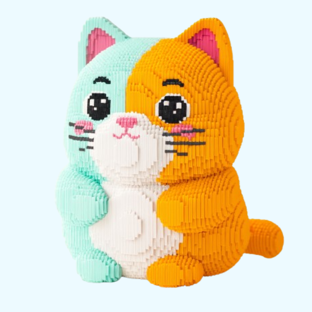 MEGA bunte Katze | Bausteine