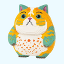 MEGA orangefarbene Katze | Bausteine