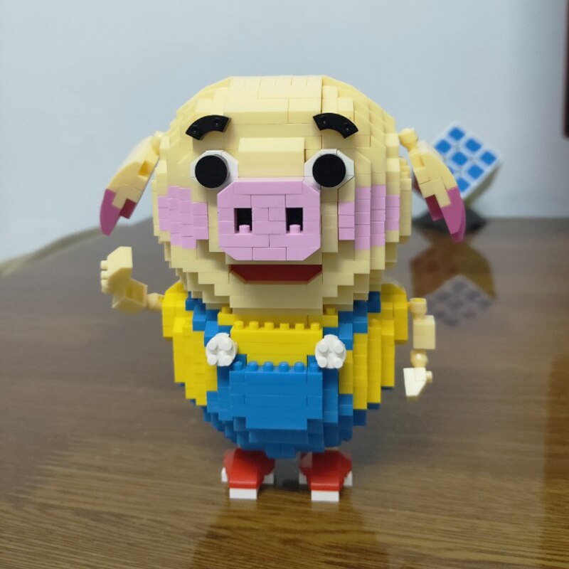 Schwein mit Latzhosen  | Bausteine