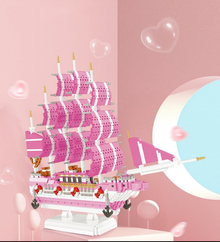 Rosa Segelboot  | Bausteine