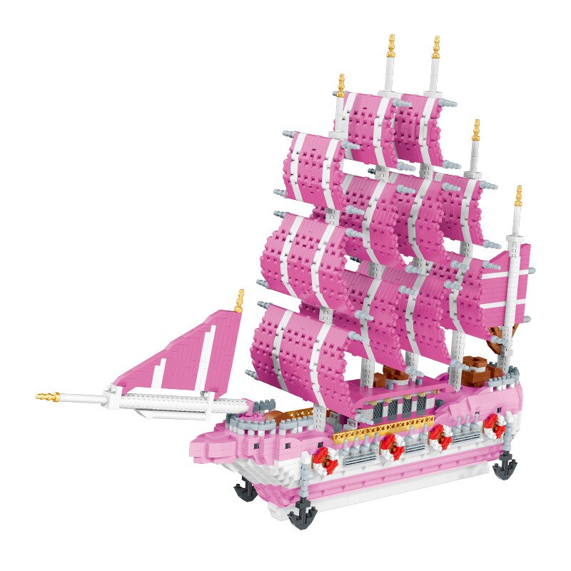 Rosa Segelboot  | Bausteine