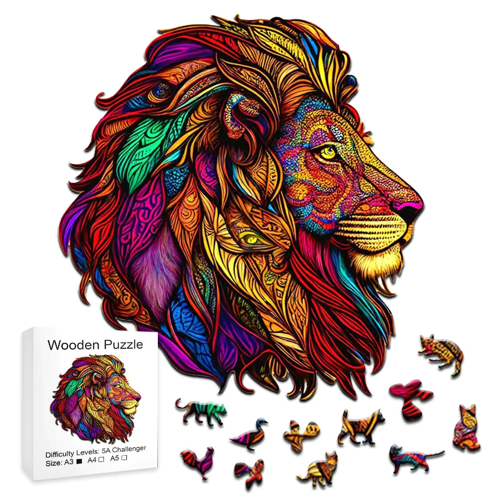 Löwe | 2D Holzpuzzle