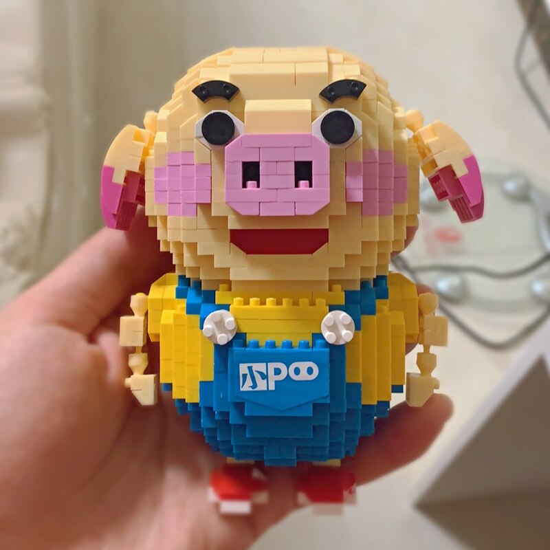 Schwein mit Latzhosen  | Bausteine
