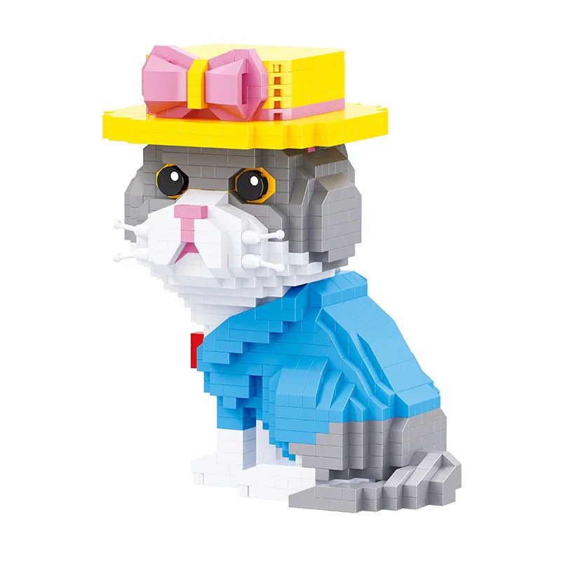 Katze mit Hut  | Bausteine