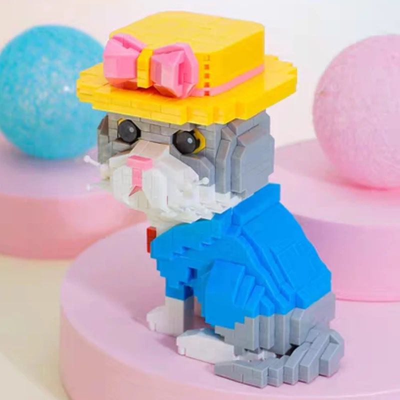 Katze mit Hut  | Bausteine