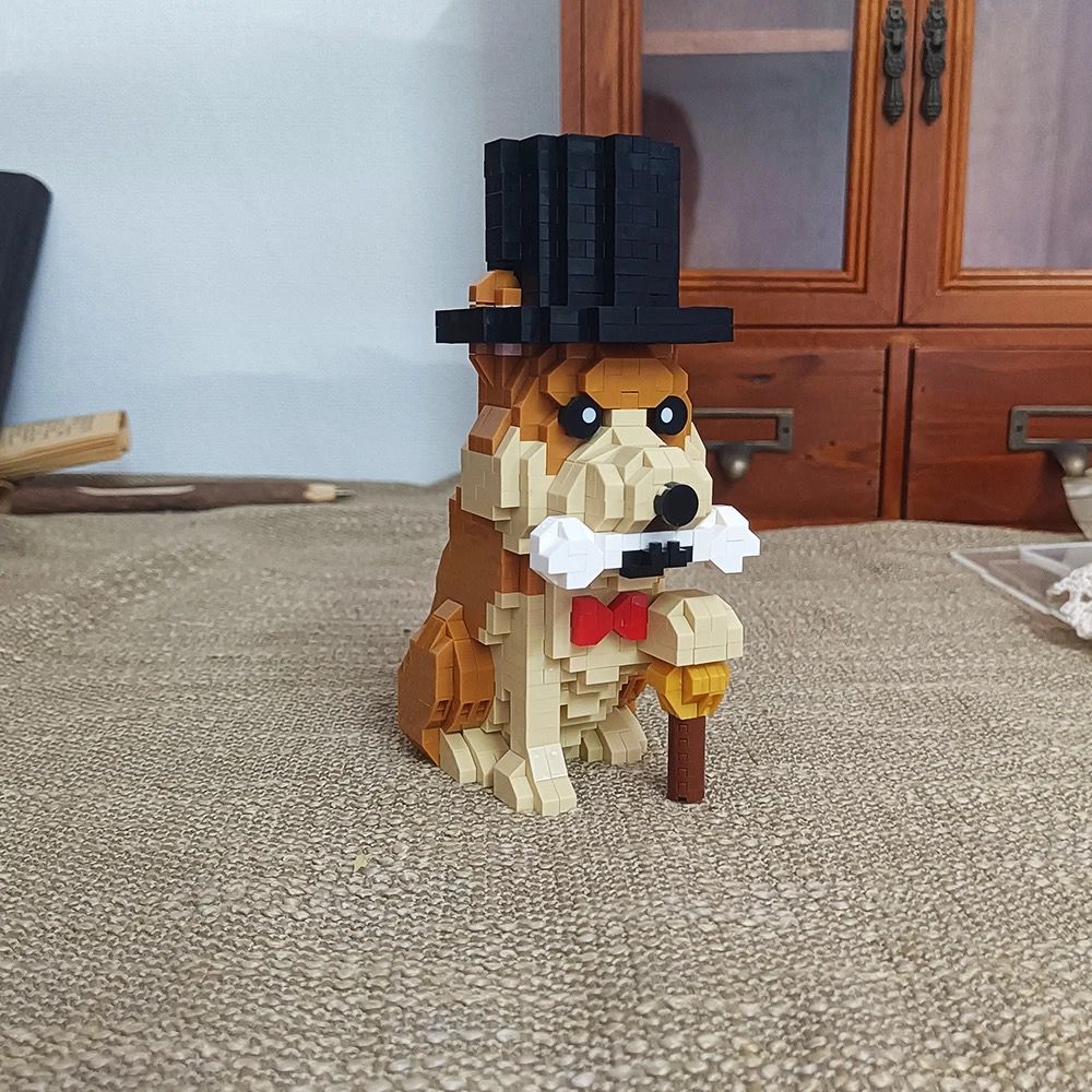 Shiba mit Hut  | Bausteine