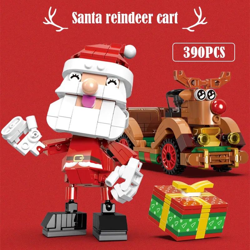Weihnachtsmann auf Auto  | Bausteine